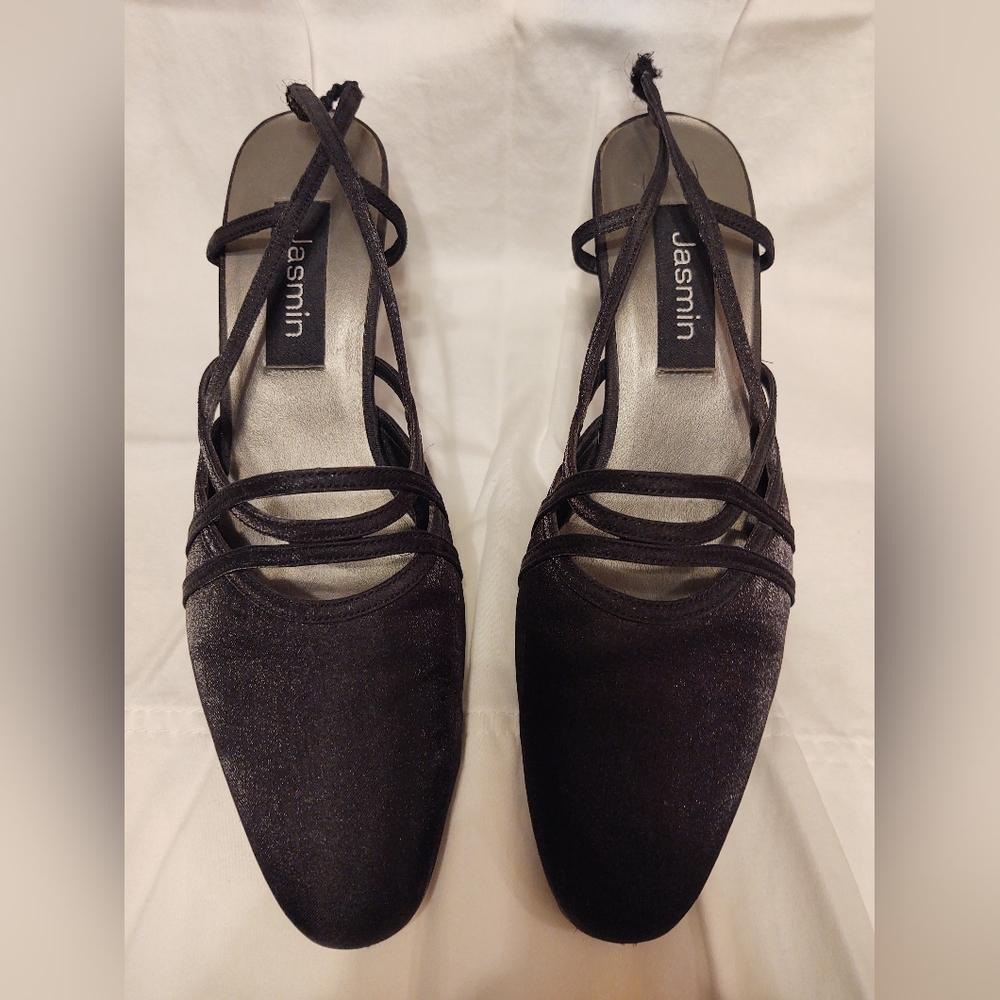 Black Strappy Slingback heels